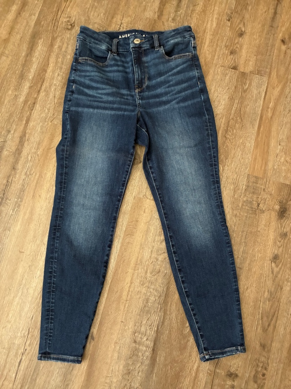 American Eagle Outfitters High-Rise Skinny Jeans - Dark Indigo Blue